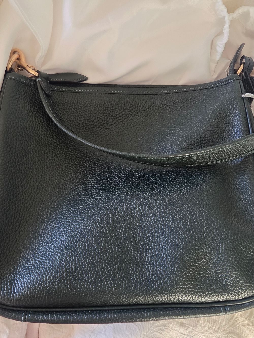 Coach Cary Amazon Green Pebble Leather Shoulder Bag Crossbody - Picture 12 of 12